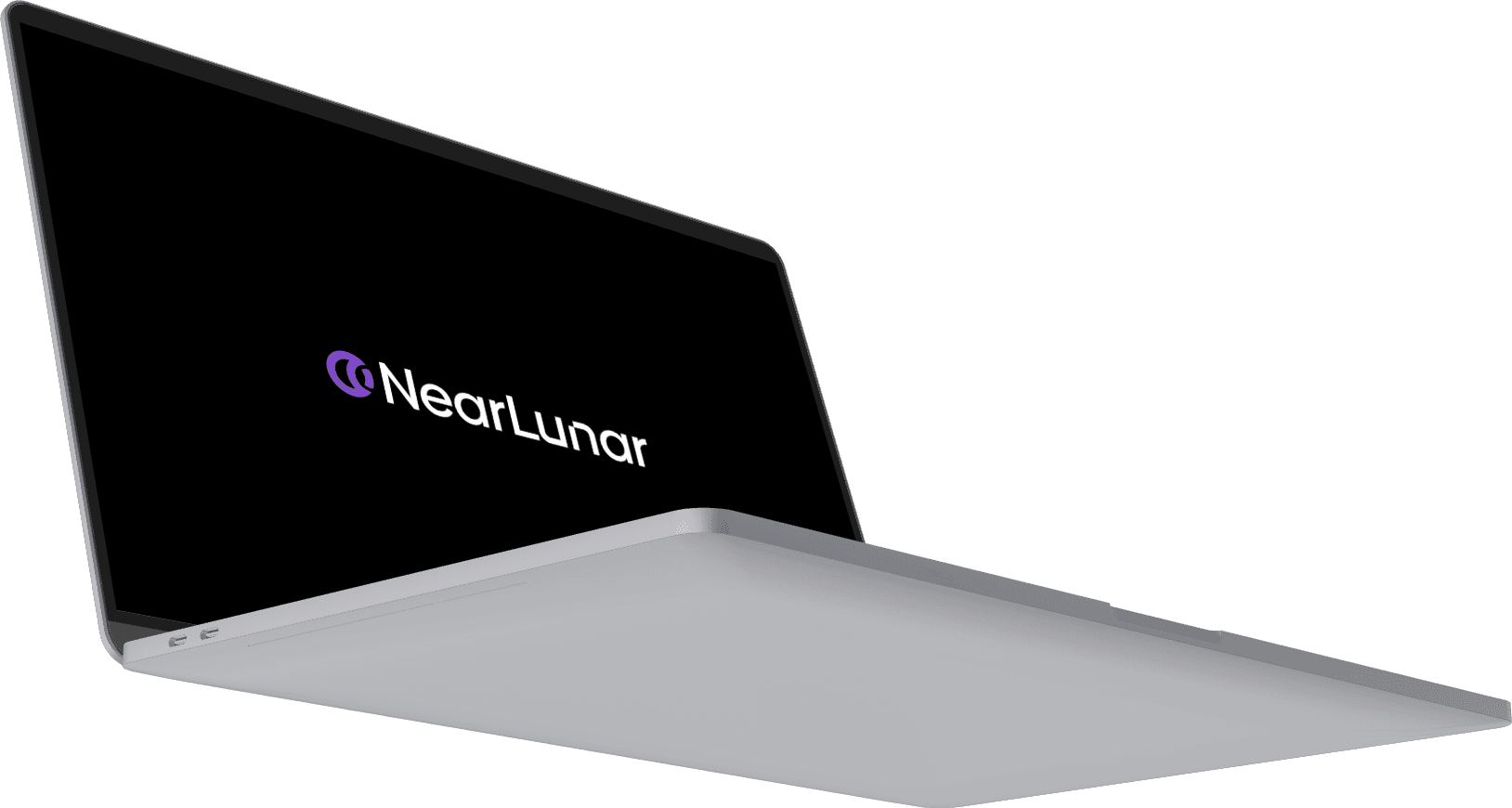 A Laptop with the NearLunar Logo on the Screen