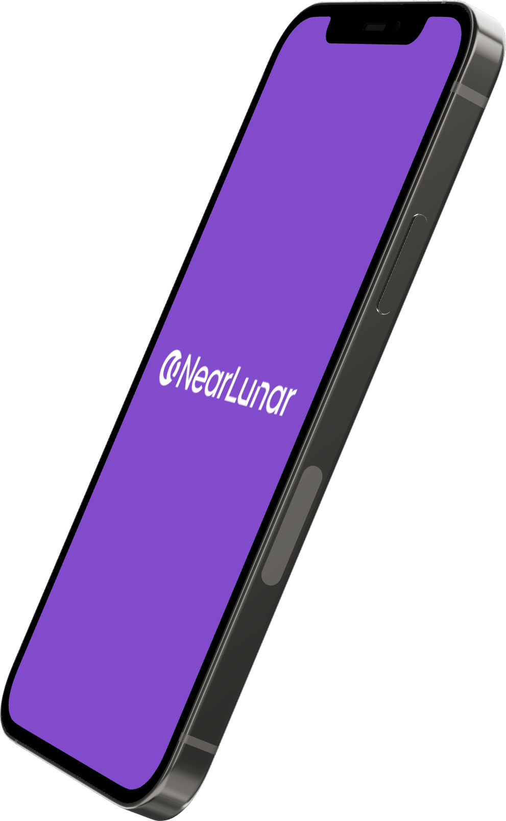 A Mobile Phone with the NearLunar Logo on the Screen