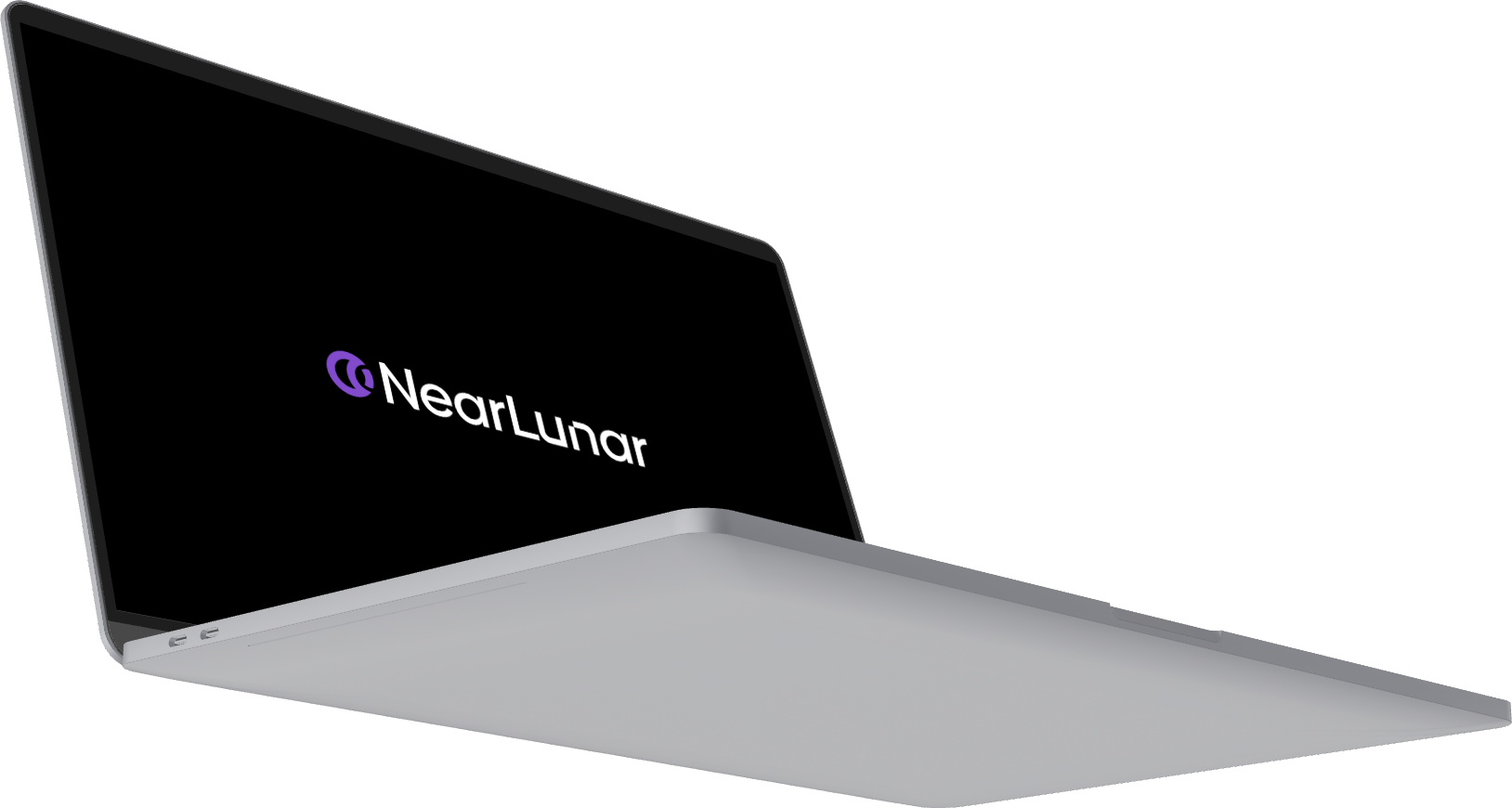 A Laptop with the NearLunar Logo on the Screen